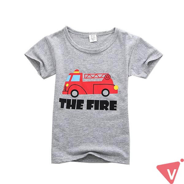 T-skjorte med brannbil